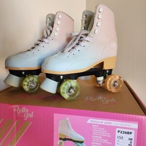 Rollr Grl Light Blue and Pink Roller Skates